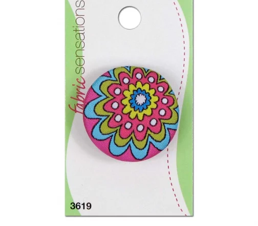 Пуговицы, "Fabric Sensation", арт 3619, на ножке, 34 мм, нейлон, 1 шт