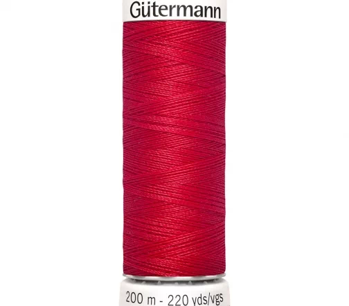 Нить Sew All для всех материалов, 200м, 100% п/э, цвет 156 красный, Gutermann 748277