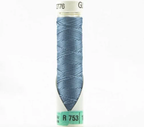 Нить Silk R 753 для фасонных швов, 10м, 100% шелк, цвет 964 светлый джинс, Gutermann 703184