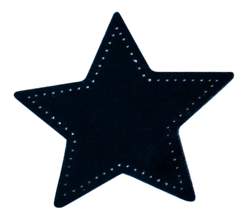 Термоаппликация HKM "Звезда из замши синяя", 5,0 х 5,0 см, 43171