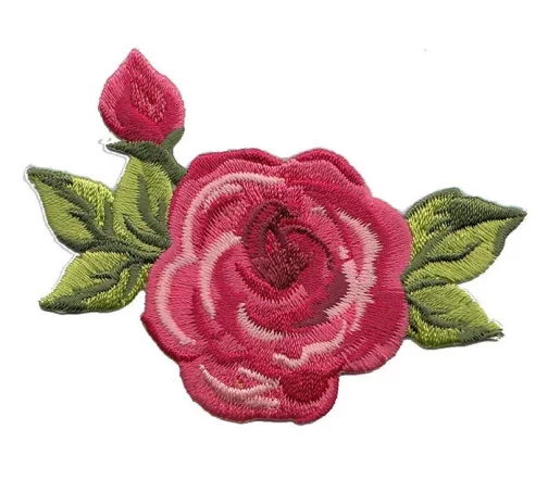Термоаппликация "Роза красная с бутоном", 8 х 5,5 см, 569868