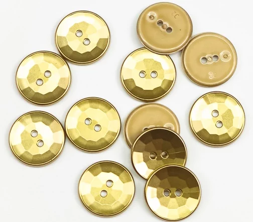 Пуговица Sandra, 20 мм, 2 отв., пластик, цвет золотистый