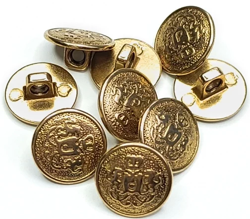 Пуговица DILL "Гербовая", на ножке, металл, цвет состаренное золото, 15 мм