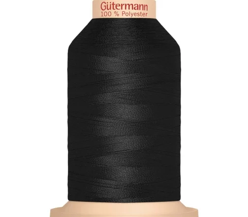 Нить Tera 180 оверлочная, 2000м, цвет 000 черный, Gutermann 735884