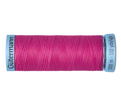 Нить Silk S303 для тонких швов, 100м, 100% шелк, цвет 733 розовая фуксия, Gutermann 744590