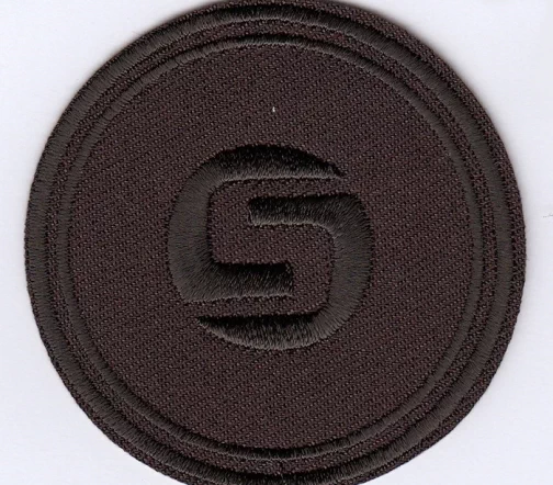 Термоаппликация "Круг S темно-коричневый", диаметр 6 см, арт. 565001.I