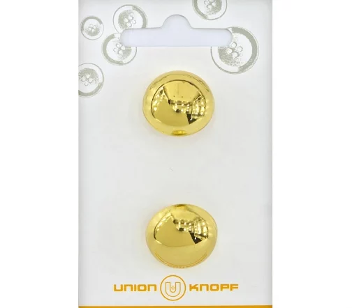 Пуговицы Union Knopf, на ножке, металл, цв. золото, 20 мм, 2 шт., 89064