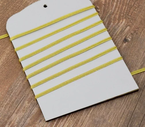 Резинка продежка PEGA с люрексом, 3,3 мм, цвет золото