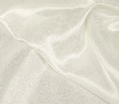 Подкладочная ткань жаккард, цвет молочный, 1032401