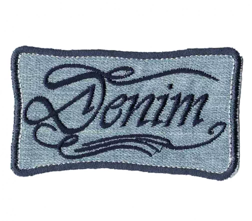 Термоаппликация HKM "Denim", 9 х 5,3 см, цвет голубой, 33774