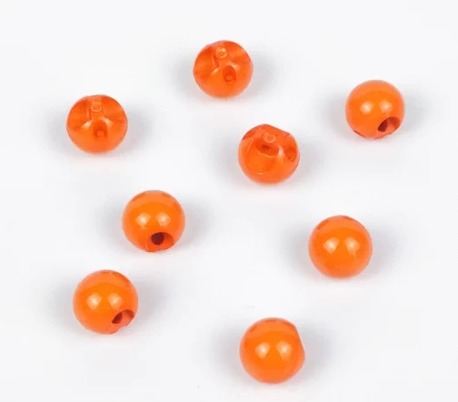 Пуговицы, Union Knopf, "Шарик", на ножке, пластик, цвет оранжевый, 9 мм