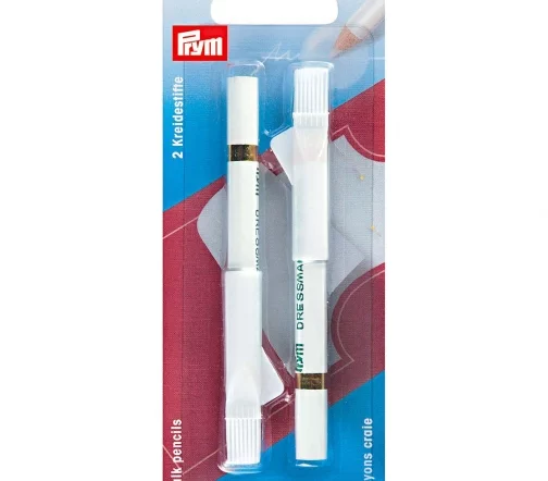 611625 Меловые карандаши со стирающей кисточкой 11см белый/белый, Prym