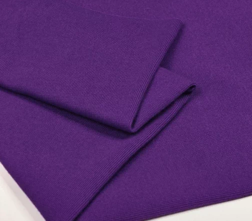 Трикотаж рибана хлопковый, цвет фиолетовый, 1122409-1