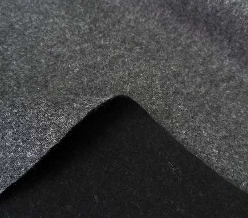 Лоден шерстяной двусторонний, цвет серый/черный, 00757