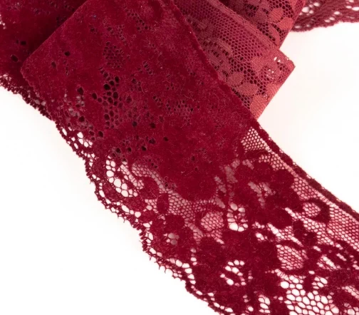 Кружево LAKIDAIN, ширина 65 мм, цвет бордо