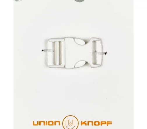 Пряжка-фастекс Union Knopf, 10 мм, пластик, цвет белый, 71036