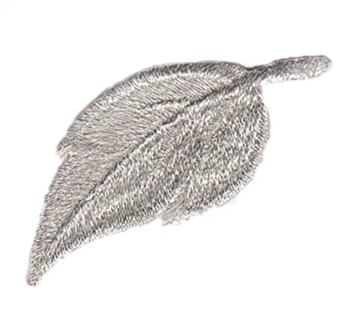 Термоаппликация Marbet "Лист крупный", 6,4 х 2,6 см, серебро, 565112.A