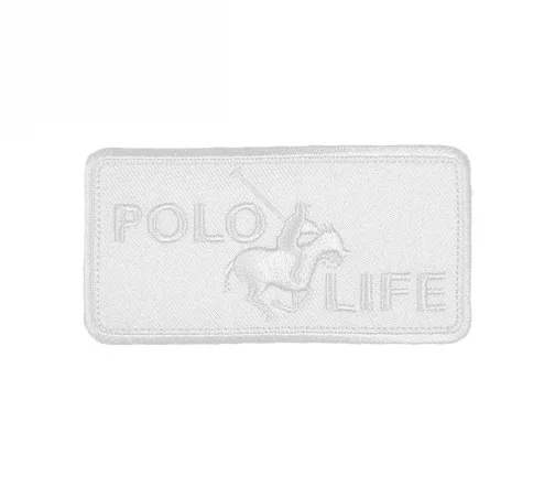 Термоаппликация "Polo Life", 4,5 х 8,8 см, белый, арт. 569363.G