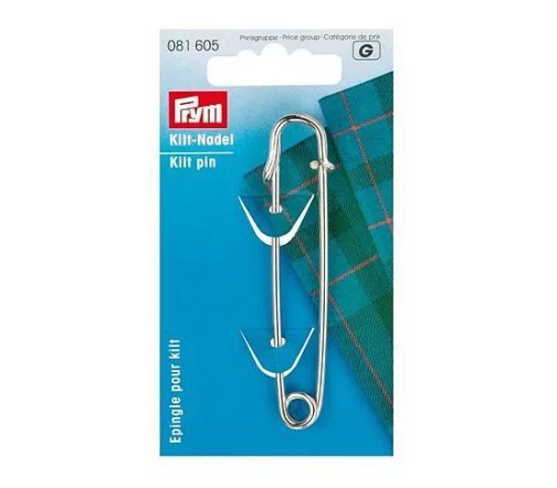 081605 Булавка для килта, железо, 76 мм, цвет серебристый, Prym