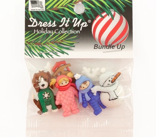 Декоративные пуговицы Dress It Up "Теплая одежда", 7 шт., 8554