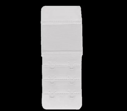 Удлинитель для бюстгальтера эластичный, 35 мм, 2 крючка, цвет 001 (белый)
