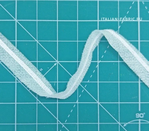 Лента клеевая для фиксации проймы, 12 мм, цвет белый, EE 3035 LT12 CS1