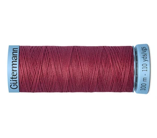 Нить Silk S303 для тонких швов, 100м, 100% шелк, цвет 730 т.розовый шелк, Gutermann 744590