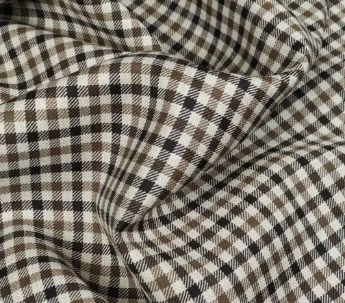 Шерсть плательная в черную/хаки/молочную клетку, 60955-1