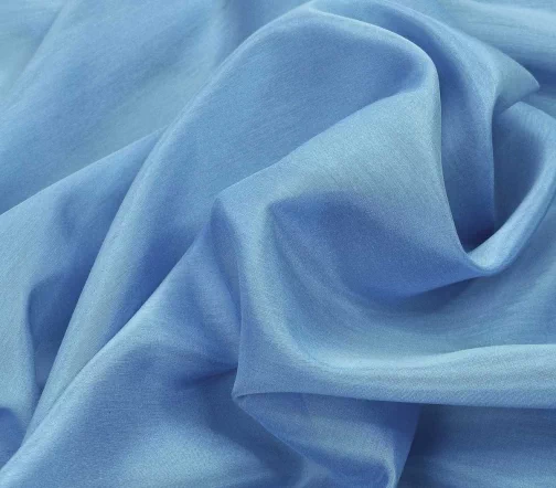 Батист шелковый, цвет джинсовый голубой, BCS11-37