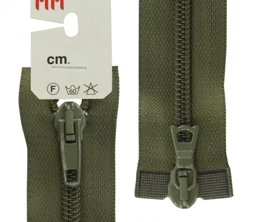 Молния Riri спираль разъёмная, 2 замка, 6мм, 75см, цвет 2827, хаки