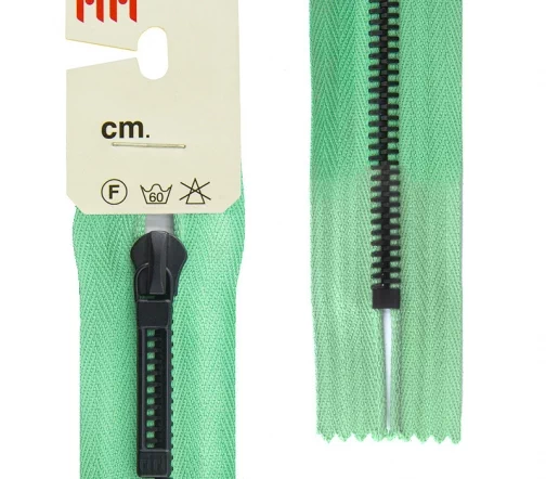 Молния RiRi "Топ" металл неразъёмная, 6мм 18см, подвеска STAB, цепь Bl, цвет 2706, салатовый