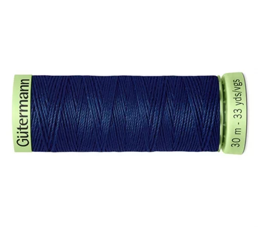 Нить Top Stitch для отстрочки, 30м, 100% п/э, цвет 013 синий, Gutermann 744506