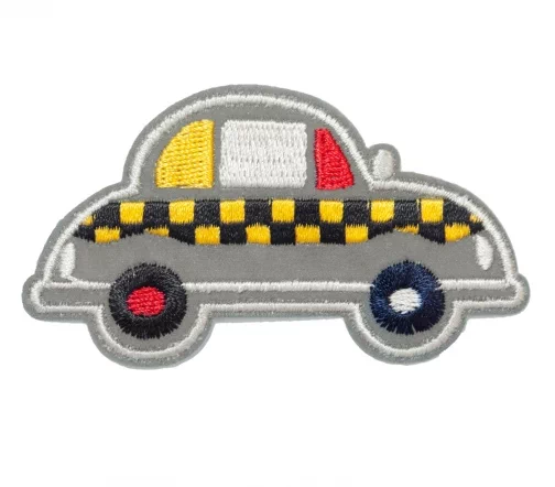 Термоаппликация HKM "Такси (светоотражающее)", 7,9х4,3 см, цвет серый
