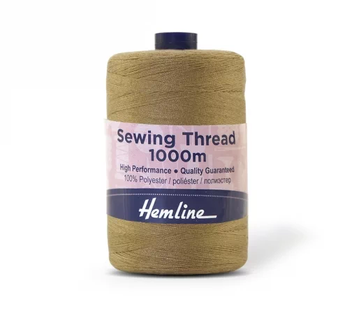 Нить универсальная 40/2, 1000м, 100% п/э, цвет 515 желто-коричневый, Hemline N4124