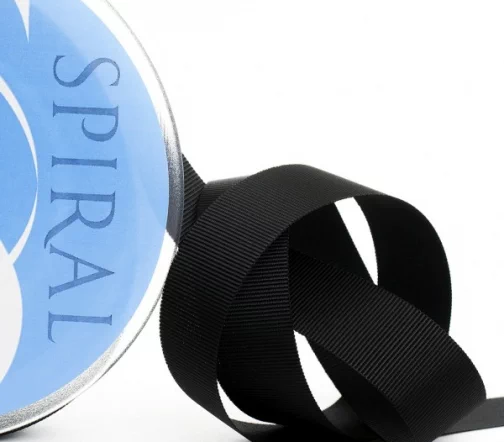 Лента репсовая Safisa 50 мм, цвет 01 черный