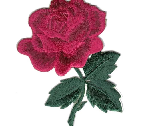 Термоаппликация "Роза", 10 х 7,5 см, цвет красный, арт. 569769.B