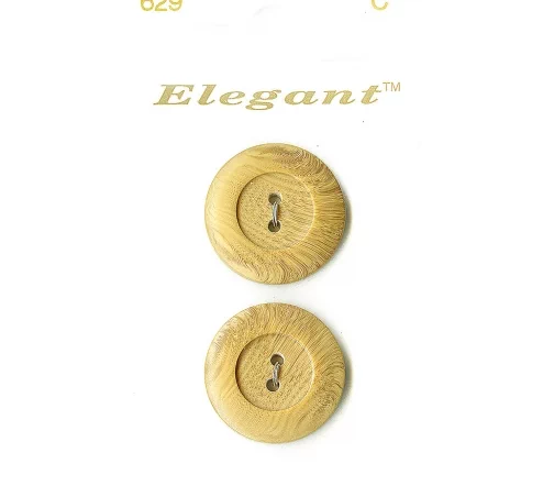 Пуговицы, Elegant, арт. 629 C, 2 отв., 22 мм, пластик, 2 шт.