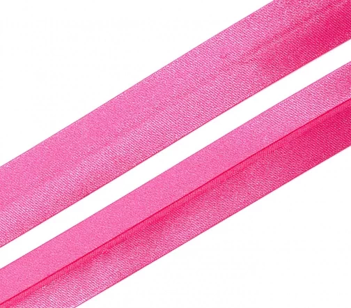 Косая бейка SAFISA атласная, 20 мм, п/э, цвет 020, фуксия