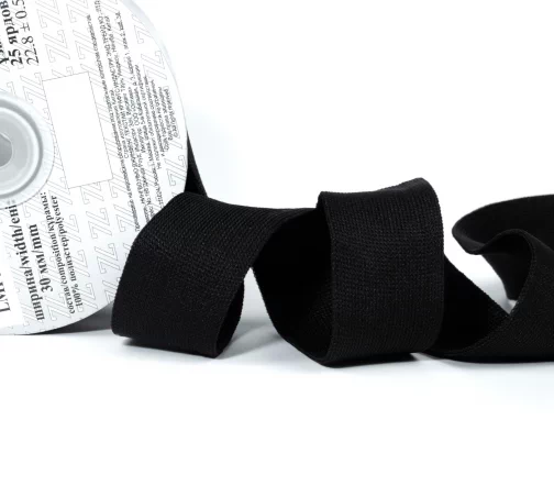 Тесьма декоративная "BLITZ" лампасная, 30 мм, цвет черный