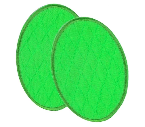 Термозаплатка HKM "Овал неоновый зеленый", 8х11 см, 2 шт.