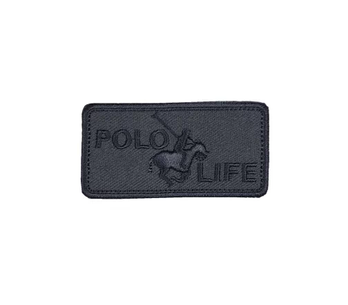 Термоаппликация "Polo Life", 6 х 3 см, темно-серый, арт. 569362.D