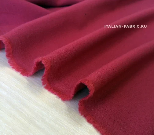 Креп однотонный, цвет брусничный, CR11-4