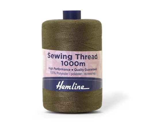 Нить универсальная 40/2, 1000м, 100% п/э, цвет 380 коричневый, Hemline N4124