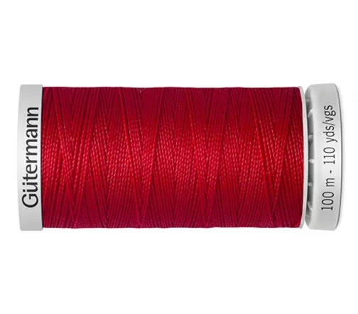 Нить Extra Strong суперкрепкая, 100м, 100% п/э, цвет 156 красный, Gutermann 724033