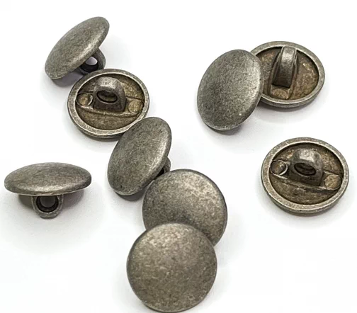 Пуговица DILL, на ножке, металл, цвет состаренное олово, 15 мм