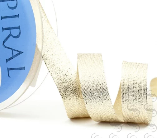 Косая бейка SAFISA люрекс, 20мм, цвет 02, золото