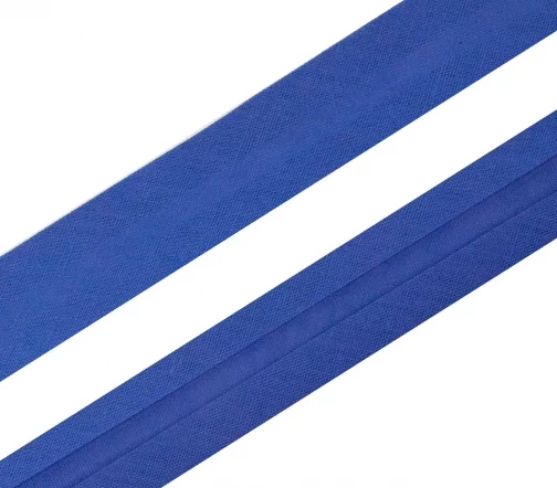 Косая бейка SAFISA, 20мм, хлопок, цвет 013, васильковый