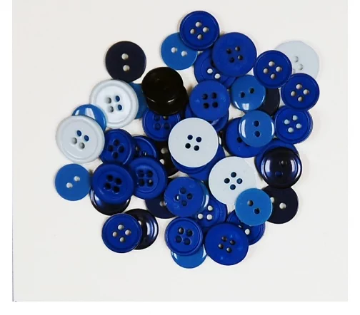 Пуговицы, Favorite Findings "Синие" 12-15 мм, 130 шт