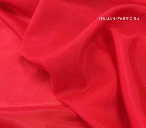 Батист шелковый, цвет красный, BCS11-25
