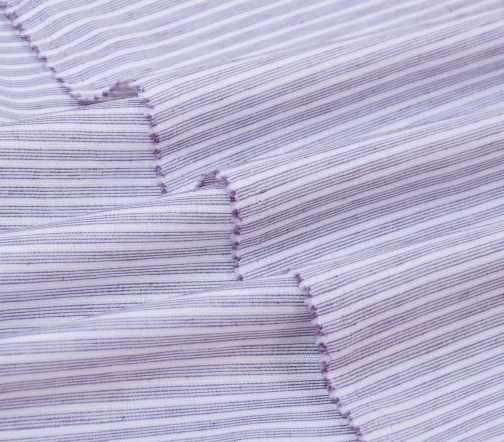 Сорочечный хлопковый жаккард Hugo Boss в полоску, фиолетовый, 00352-2